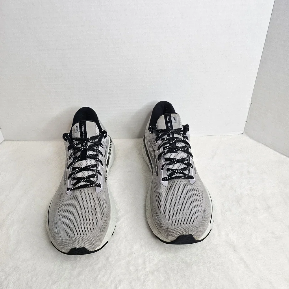 Brooks Adrenaline GTS 22 Men 12 Wide (2E)Grey Black Running Shoes 1103662E012